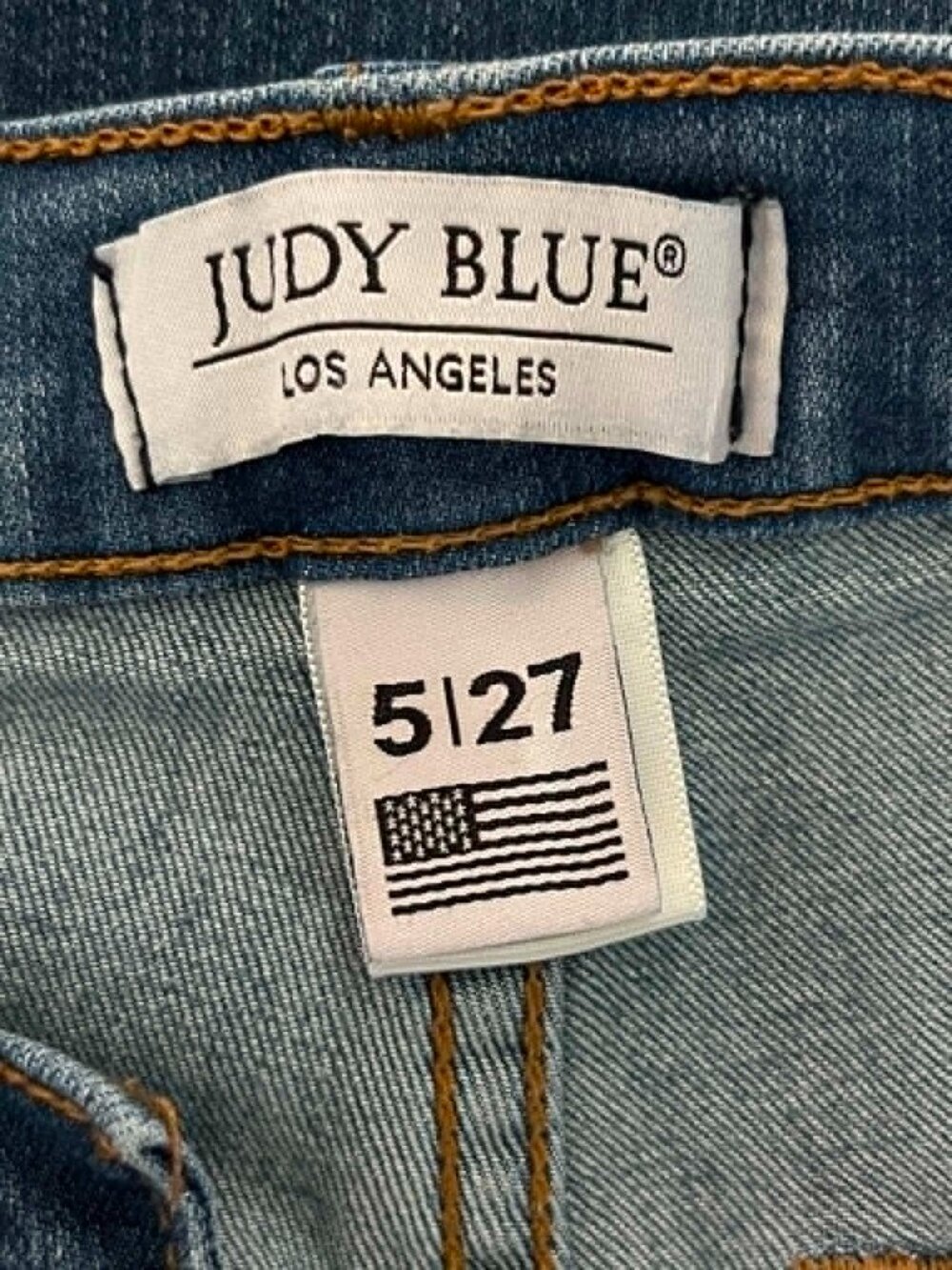 Judy Blue Bell Bottom Strtch Frayed Hem Jeans Women's USA Made size 5/27 - Picture 6 of 7
